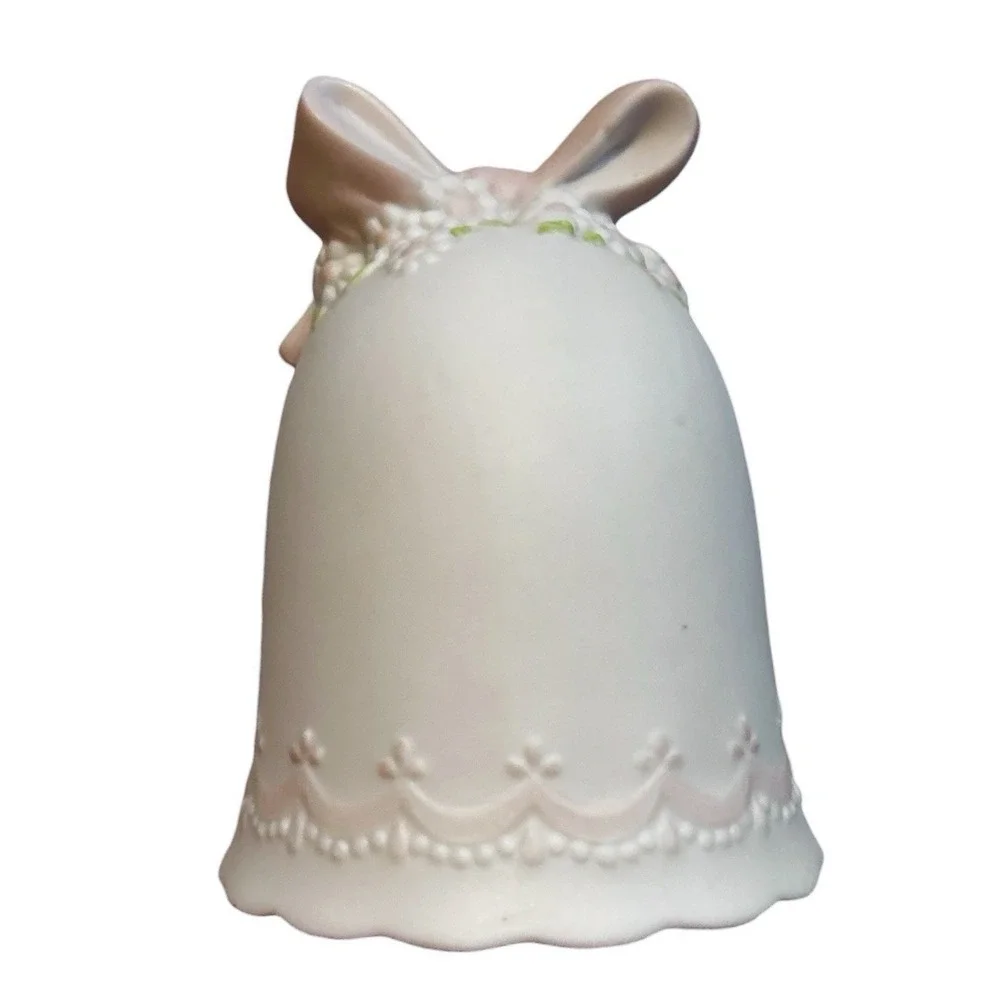 Vintage LEFTON Christopher Collection Bisque Porcelain Wedding Bell TWL00944